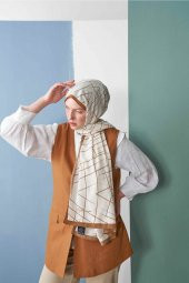 Inci Serisi Vizon Çizgi Desenli Şal thumbnail 2