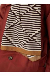 Kadın Kahverengi Çikolata Serisi Op Art Desenli Şal thumbnail 3