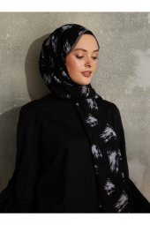 Touch Medine Ipeği Brush Desen Siyah thumbnail 2