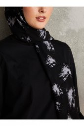 Touch Medine Ipeği Brush Desen Siyah thumbnail 3