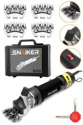 snaiker Alman 1200 Watt Metal Şanzuman Koyun Keçi Kirkma Kirpma Makinesi + 4 Takim Yedek Bıçak Hediyeli - 1