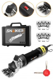 snaiker   Alman 1200 W Metal Şanzuman Bakır Sargili Koyun Keçi Kirkma Kirpma Makinesi + 2 Yedek Bıçak Hediyeli - 1
