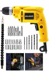 snaiker Alman 700 X 10 mm Bakir Sargili Darbesiz Vidalama Matkap + 24 Parça Set Hediyeli - 1