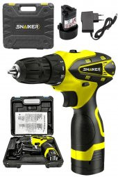 Snaiker Alman Titan Series 32 X Sjs Çift Metal Şanzuman Çift Akülü Şarjlı Vidalama Matkap Sarı Ar - 1
