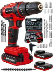 snaiker12 V 1.2 K Ah STA Darbeli Çift Metal Şanzuman Bakır Sargili Şarjlı Çift Akülü Vidalama Matkap - 1