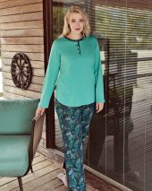 Blue Dream 103 Kadın Modal Kışlık Battal Pijama Takımı - 4