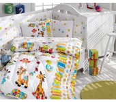 Cotton Box Ranforce Bebek Uyku Seti-Oyun Bahçesi Turkuaz - 1