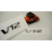 Mercedes Benz V12 Çamurluk Yanı Gümüş Krom Parlak Siyah ABS 3M Yazı Logo Orjinal Ürün thumbnail 1