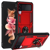 Gpack Samsung Galaxy Z Flip 3 Kılıf Vega Tank Standlı Yüzüklü Mıknatıslı - 4