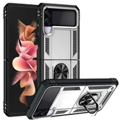 Gpack Samsung Galaxy Z Flip 3 Kılıf Vega Tank Standlı Yüzüklü Mıknatıslı - 6