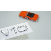 DK Tuning V10 3M 3D Krom ABS Bagaj Logo Amblem Audi İle Uyumlu - 1