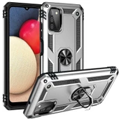 Gpack Samsung Galaxy A03S Kılıf Vega Tank Standlı Yüzüklü MıknatıslıNano Glass - 8