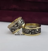 Osmanlı Desenli Çift Gümüş Alyans Yüzük thumbnail 2