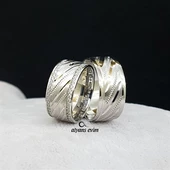 Yeni Tasarım Çift Gümüş Alyans - 8