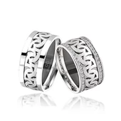 Yeni Tasarım Çift Gümüş Alyans thumbnail 1