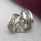 Yeni Tasarım Çift Gümüş Alyans thumbnail 8