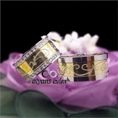 Sarmaşık İşlemeli Çift Gümüş Alyans Yüzük thumbnail 5