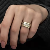 Elişi 925 Gümüş Bayan Tek Alyans Yüzük - 3