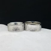 Yeni Tasarım Çift Gümüş Alyans - 6