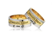 Gümüş Kişiye Özel Sonsuza Kadar Çift Alyans thumbnail 2