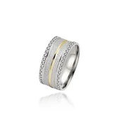 Yeni Tasarım 925 Gümüş Tek Bayan Alyans Yüzük - 1