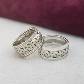 Yeni Tasarım Çift Gümüş Alyans thumbnail 12