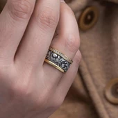 Osmanlı Desenli Çift Gümüş Alyans Yüzük thumbnail 10