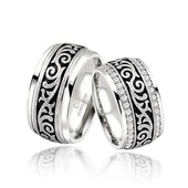 Yeni Tasarım Çift Gümüş Alyans thumbnail 1