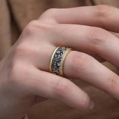 Osmanlı Desenli Çift Gümüş Alyans Yüzük thumbnail 9