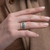 Osmanlı Desenli Çift Gümüş Alyans Yüzük thumbnail 8