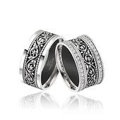 Yeni Tasarım Çift Gümüş Alyans - 6