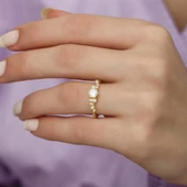 Altın Kaplama Zirkon Taşlı Sarmaşık Model Gümüş Bayan Yüzük thumbnail 11