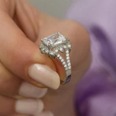 Zirkon Taşlı Gümüş Bayan Baget Yüzük thumbnail 3