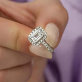 Baget Zirkon TaşlıTektaş Gümüş Bayan Yüzük thumbnail 10