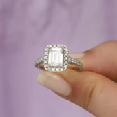 Baget Zirkon TaşlıTektaş Gümüş Bayan Yüzük thumbnail 9