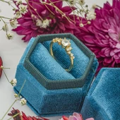 Altın Kaplama Zirkon Taşlı Sarmaşık Model Gümüş Bayan Yüzük thumbnail 1