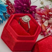 Mikro Zirkon Baget Taşlı Gümüş Bayan Baget Yüzük thumbnail 7