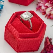 Baget Zirkon TaşlıTektaş Gümüş Bayan Yüzük thumbnail 7