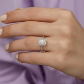 Mikro Zirkon Baget Taşlı Gümüş Bayan Baget Yüzük thumbnail 11