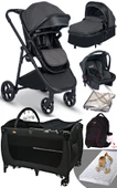 Yeni Doğan Set 8 İn 1 Rose Mose 605 Travel Sistem Bebek Arabası + Baby Home 560 Bebek Oyun Parkı Yatak Beşik - 3