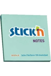 Hopax Stıckn Yapışkanlı Not Kağıdı 100 Yaprak 76x51 Mm Eco Patel Mavi - 1