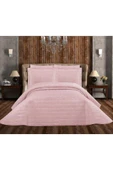 Lisa Micro Kapitone Çift Kişilik Yatak Örtüsü Pudra thumbnail 3