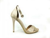 Çarıkçım İnce Topuklu Kadın Ayakkabısı Vizon-Saten 114 1137 thumbnail 1