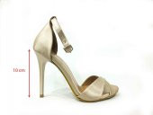 Çarıkçım İnce Topuklu Kadın Ayakkabısı Vizon-Saten 114 1137 thumbnail 4