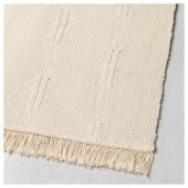 Açık Bej Renk Banyo Halısı-Paspası 55x85 Cm-Mini Halı-İnce Kilim-Pamuk - 2