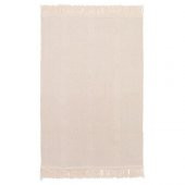 Açık Bej Renk Banyo Halısı-Paspası 55x85 Cm-Mini Halı-İnce Kilim-Pamuk - 3