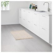 Açık Bej Renk Banyo Halısı-Paspası 55x85 Cm-Mini Halı-İnce Kilim-Pamuk - 5