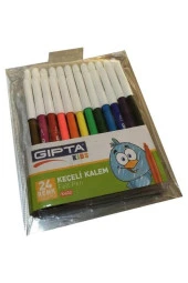 Gıpta Keçeli Boya Kalemi Pvc Çantalı 24 Renk K4020 - 1