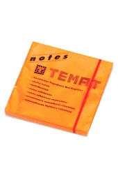 Temat Yapışkanlı Not Kağıdı 50 x 75 mm Fosforlu Turuncu - 1