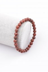 Jasper Doğal Taş Bileklik 6 mm Küre Kesim thumbnail 1